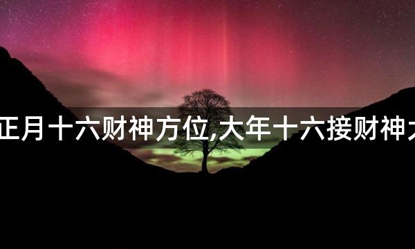 2023年正月十六财神方位,大年十六接财神大吉方位