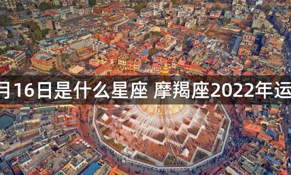 1月16日是什么星座 摩羯座2022年运势