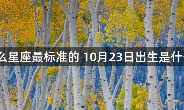 10月23日是什么星座最标准的 10月23日出生是什么星座最标准的