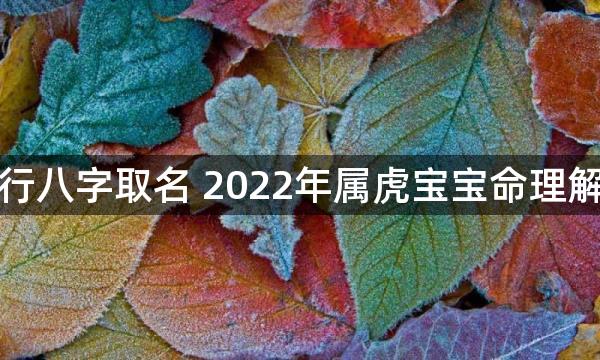 五行八字取名 2022年属虎宝宝命理解析