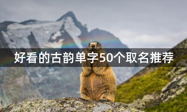 好看的古韵单字50个取名推荐