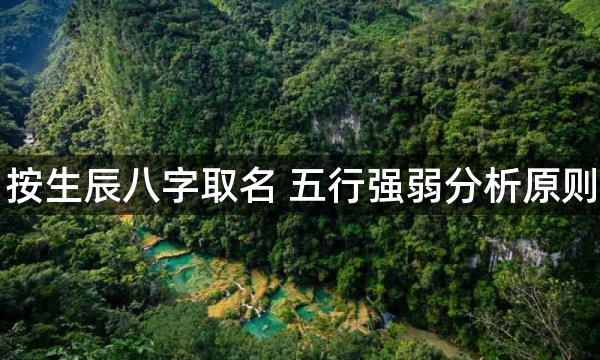 按生辰八字取名 五行强弱分析原则