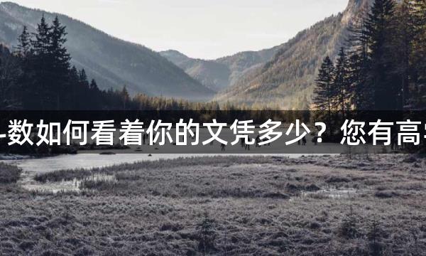 紫微斗数如何看着你的文凭多少？您有高学历吗