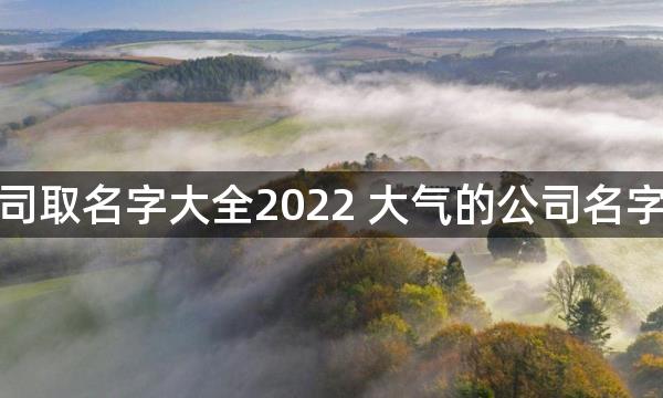 新公司取名字大全2022 大气的公司名字推荐