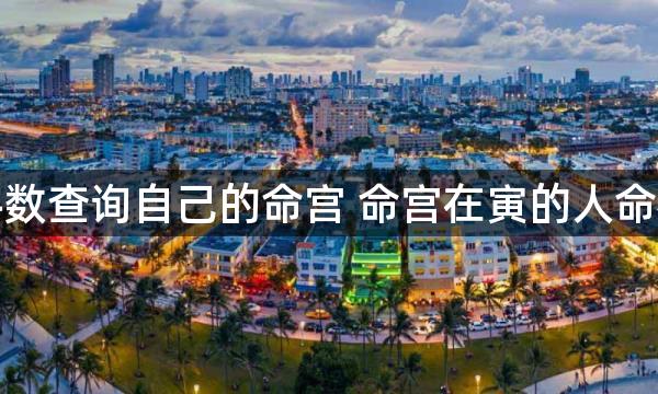 紫微斗数查询自己的命宫 命宫在寅的人命格如何