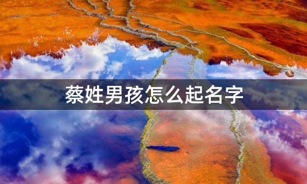 蔡姓男孩怎么起名字