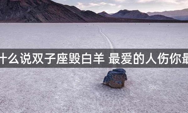 为什么说双子座毁白羊 最爱的人伤你最深