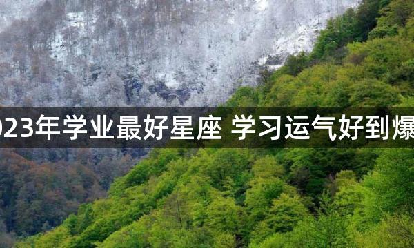 2023年学业最好星座 学习运气好到爆照