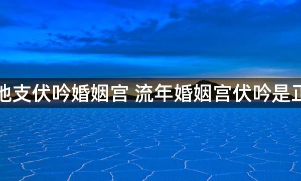 流年地支伏吟婚姻宫 流年婚姻宫伏吟是正缘吗