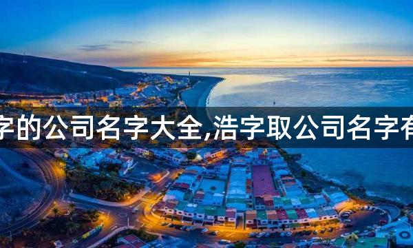 带浩字的公司名字大全,浩字取公司名字有哪些