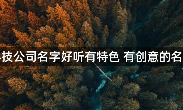 科技公司名字好听有特色 有创意的名字