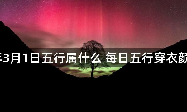 2023年3月1日五行属什么 每日五行穿衣颜色播报