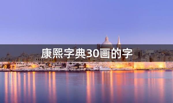 康熙字典30画的字