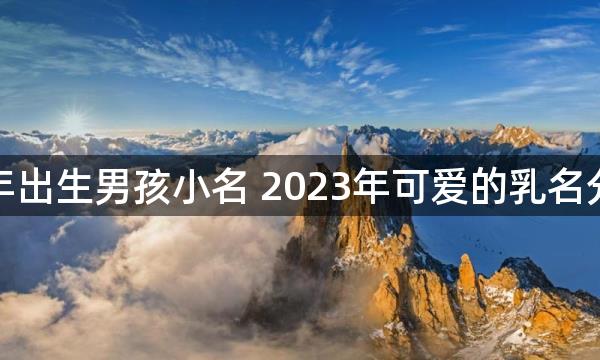 小年出生男孩小名 2023年可爱的乳名分享