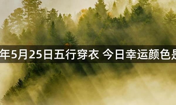 2023年5月25日五行穿衣 今日幸运颜色是什么