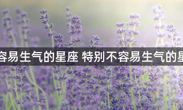 不容易生气的星座 特别不容易生气的星座