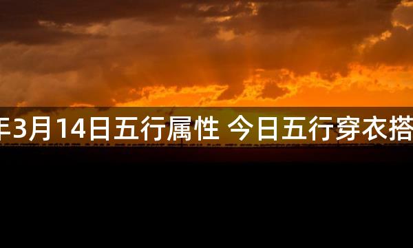 2023年3月14日五行属性 今日五行穿衣搭配查询