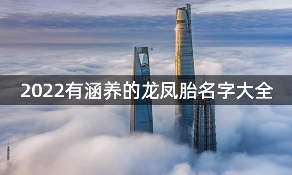 2022有涵养的龙凤胎名字大全