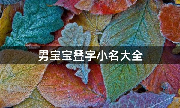 男宝宝叠字小名大全