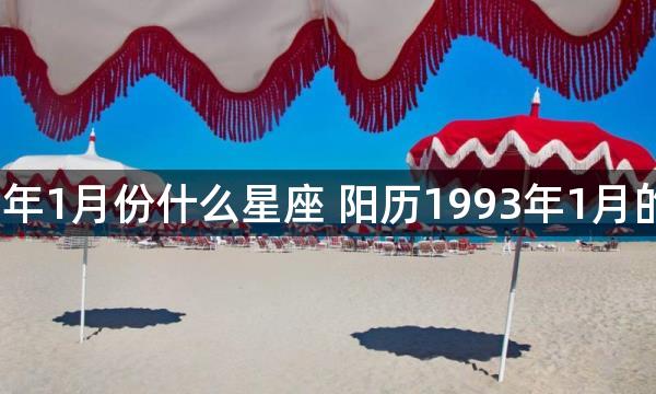 1993年1月份什么星座 阳历1993年1月的星座