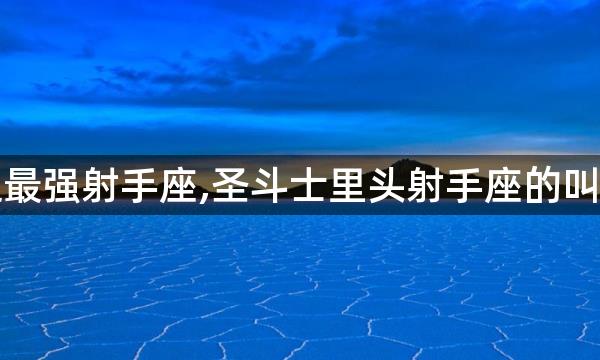 圣斗士之最强射手座,圣斗士里头射手座的叫什么名字，历害不？