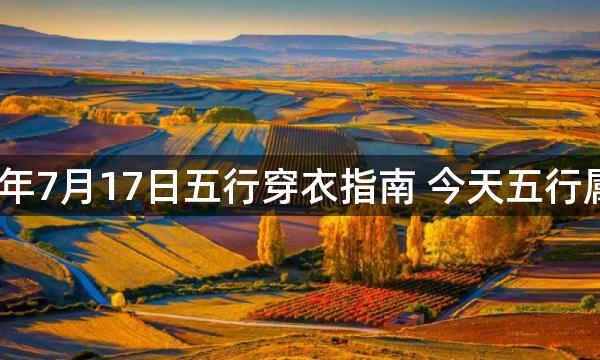 2023年7月17日五行穿衣指南 今天五行属什么