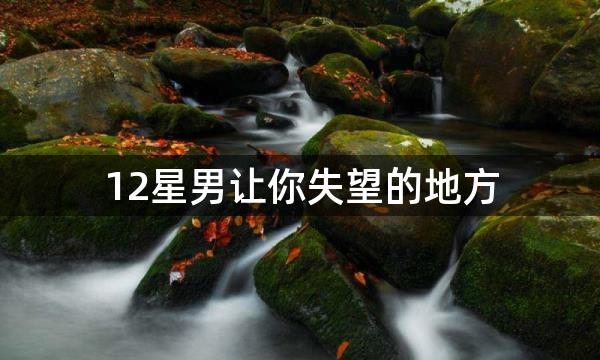 12星男让你失望的地方