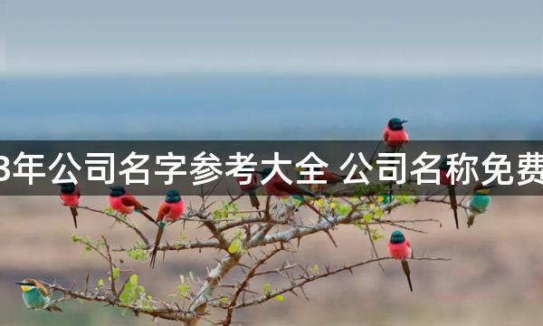 2023年公司名字参考大全 公司名称免费起名