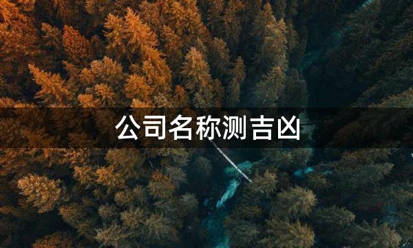 公司名称测吉凶