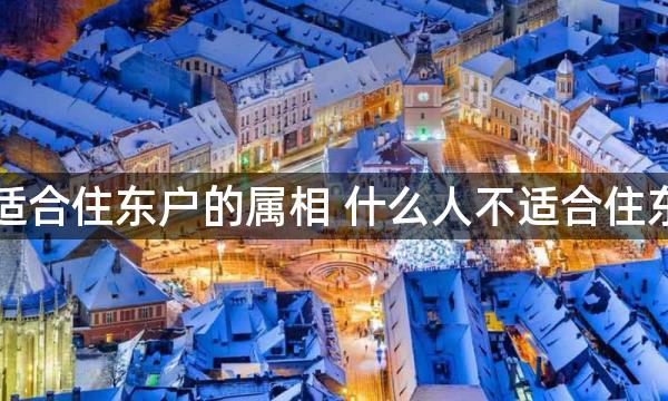 不适合住东户的属相 什么人不适合住东户